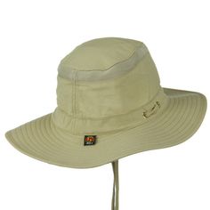 Outback Sun Protection HatMade of 30% nylon and 70% cotton.L and XL are available with sweat band inside.Crown measures 4 inches deep, with side mesh.Brim measures 2 1/2 - 3 1/2 inches wide with chin string, green color under brim.Light, soft and cool material.UV45+ with Dupont Teflon, water, stain resistant, floatable brim, Hand washable.Imported.Available in khaki and olive. The Outback Sun Protection Hat with Chin String is the perfect hat to wear when you're out doing your favorite outdoor a Casual Breathable Bucket Hat, Casual Solid Breathable Bucket Hat, Adjustable Khaki Bucket Hat For Travel, Curved Brim Bucket Hat For Fishing, Solid Color Camping Hat With Short Brim, Solid Color Wide Brim Hats For Camping, Casual Visor Bucket Hat For Fishing, Khaki Sun Hat With Short Brim For Camping, Solid Brimmed Bucket Hat For Fishing