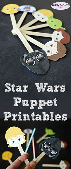 star wars puppet printables for kids to make with popsticks and toothpicks