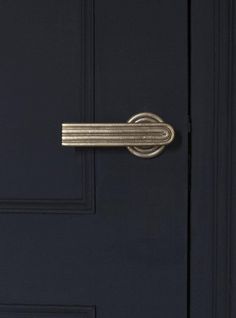 a door handle on the side of a black door