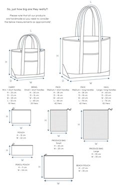 the diagram shows how to make a handbag for someone who is looking at it