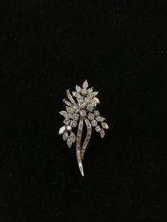 Stunningly Beautiful Diamond & Platinum Pin or Pendant Combination. Circa 1950's 8ct. Approx. Total weight Range from SI - VS, colorless Measures 57mm x 30mm Vintage White Gold Brooches With Brilliant Cut, Vintage Brooches With Brilliant Cut Diamonds, Classic Brilliant Cut Brooch For Anniversary, Classic Brilliant Cut Brooches For Anniversary, Classic Wedding Brooch With Brilliant Cut, Vintage Platinum Brooches For Formal Wear, Vintage Platinum Brooches For Formal Occasions, Vintage Diamond White Brooches For Formal Occasions, Vintage Platinum Brooches For Anniversary