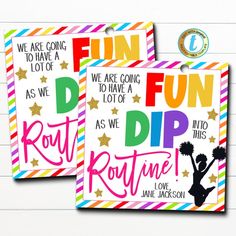 two birthday cards with the words fun, we are going to do it