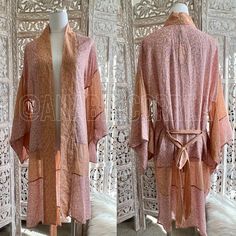 Beautiful Nwt Spell Rae Midi Kimono In Small/ Medium. Samples Are One Of A Kind Never Mass Produced So This Is Priced Accordingly. I Am Not Accepting Trades At The Moment. I’m Looking Only To Sell. This Will Also Be Crossed Posted For Auction On Eay Fitted Pink Summer Kimono, Summer Silk Pink Kimono, Pink Silk Wrap Kimono, Fitted Pink Kimono, Pink Silk Kimono For Spring, Pink Silk Kimono For Beach, Pink Spring Kimono For Daywear, Pink Kimono For Spring Daywear, Elegant Open Front Pink Kimono