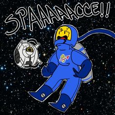 an image of a spaceman floating in the air with text that reads, stamanacce