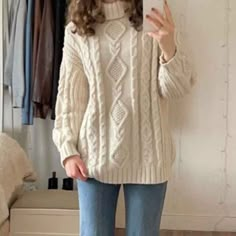 Nwt Style: "Cowl Neck Angora Wool Blend Cream Sweater" Received As A Gift, But Never Got Use Out Of It :(( Older Style, No Longer Sold On The Website Not The Same Exact Sweater As Pictured In The First Photo, But Very Similar! Looks Super Similar To The Rory Gilmore Sweater From Gilmore Girls Price Is Negotiable! Crochet Blanket Sweater, Gilmore Girls Sweater, Rory Gilmore Sweater, Gilmore Sweater, Winter Christmas Outfits, Outfit Ideas For Winter, Vanilla Girl Aesthetic, Short Sweater Dress, Crocheted Blankets