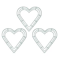 three heart shaped frames in the shape of hearts