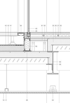 an architectural drawing shows the details of a building's exterior and its external walls