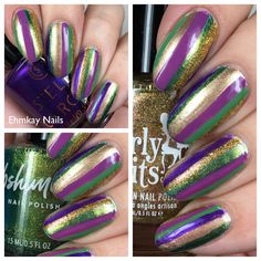 These Mardi Gras Nails are sure to wow this Fat Tuesday. Check out these fun and unique ideas to celebrate the holiday. Vegan Jambalaya, Nails Kids, Cute Nail Art Designs, Nails Today, Nail Polish Trends, Nails For Kids, Nails 2020, Fat Tuesday