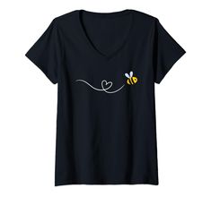 PRICES MAY VARY. bee lover nature beekeeping beekeeper honeybee botanical insect minimalist line art wildlife beekeeper gift bee awareness Lightweight, Classic fit, Double-needle sleeve and bottom hem Cartoon Bumble Bee, Yellow Jacket Bee, Bee Cartoon, Bee Lover Gifts, Mommy To Bee, Bee Gifts, Art Line, T Shirt Image, Busy Bee