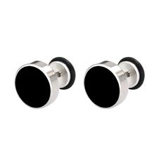 Unleash your inner style maverick with our Men's Stainless Steel Stud Earrings in sleek black. Crafted for the modern trendsetter, these earrings blend contemporary edge with timeless sophistication. Forged from high-quality stainless steel, these studs exude durability and resilience, ensuring they stand the test of time. The sleek black finish adds a touch of understated elegance, making them versatile enough to complement any ensemble, whether casual or formal. With a minimalist design, these earrings offer a subtle yet impactful accent to your look, effortlessly elevating your style game. Lightweight and comfortable to wear, they are perfect for everyday wear or special occasions, adding a dash of confidence and charisma to your persona      Earrings Height: 10mm Width: 10mm     Materi Wood Inlay Rings, Stud Piercing, Arrow Ring, Punk Accessories, Wooden Sunglasses, Earring Silver, Ear Stud, Ring Pendant Necklace, Skull Ring