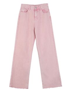 Product information: Thickness: ordinary Fabric name: cotton denim fabric Color: Pink Main fabric composition: Cotton Pants length: trousers Waist type: high waist Size: S,M,L,XL,2XL Style: straight-leg pants Size: Unit:cm Note: 1. Asian sizes are 1 to 2 sizes smaller than European and American people. Choose the larger size if your size between two sizes. Please allow 2-3cm differences due to manual measurement. 2. Please check the size chart carefully before you buy the item, if you don't know Light Pink Pants, Jade Weber, Jeans Rosa, Peach Design, Pink Trousers, Pink Jeans, Straight Trousers, American People, Pink Pants