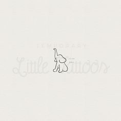 an elephant drawn on top of a white paper with the words,'temporary little attractions '