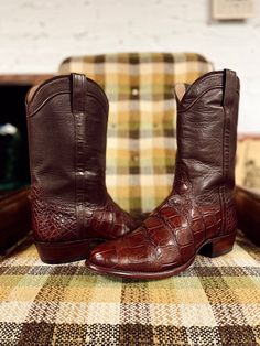 *All boots are final sale. Please feel free to reach out to us via email or instagram for more details/photos Heel: 2" Shaft: 12.5" Large Scale Alligator Cowboy Boots Mens, Cloud Shoes, Polo Ralph Lauren Sweatshirt, Ralph Lauren Sweatshirt, Knitwear Men, Western Cowboy Boots, Classic Shoes, Western Cowboy, Canvas Shoes