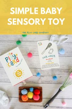 the simple baby sensory toy is next to its box