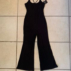 Forever 21 Color- Black Size- Medium Forever 21 Casual Bodysuit For Night Out, Forever 21 Fitted Jumpsuits And Rompers For Date Night, Forever 21 High Waist Black Pants, Forever 21 Black Mini Bottoms, Forever 21 Fitted Wide-leg Pants, Forever 21 Trendy Black Bodysuit, Forever 21 Black Stretch Pants, Forever 21 Black Fitted Blouse, Womens Black Jumpsuit