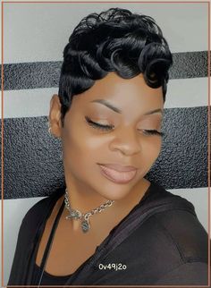 27 Piece Hairstyles, Finger Waves Short Hair, Finger Wave Hair, Finger Waves, Short Curly Wigs