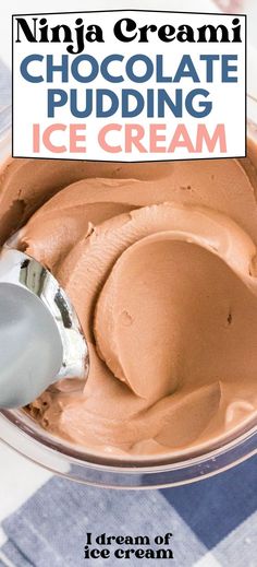 a bowl filled with ice cream sitting on top of a checkered table cloth