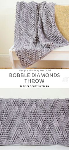 the knitting pattern for this afghan is easy to knit and looks great on any surface