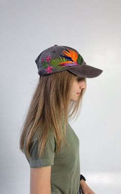 Hand embroidered baseball mom hat with floral design 😍 Color: brown baseball cap. Design: hand-embroidered gerbera. Cap size (head circumference): 55 - 67 cm. The quality of the embroidery and baseball cap is superior, I guarantee! ;) I really enjoyed making this, and I hope my customers will enjoy showing it off. 🌿PLEASE NOTE THIS HAT IS READY TO SHIP🌿 CHECK OUR OTHER ACCESSORIES 🌸 More Baseball hats: https://www.etsy.com/shop/KazkovaEmbroidery?ref=seller-platform-mcnav§ion_id=25392998 🌿 K Custom Embroidered Baseball Cap, Embroidered Adjustable Trucker Hat With Curved Bill, Casual Trucker Hat With Custom Embroidery And Curved Brim, Adjustable Embroidered Trucker Hat With Curved Bill, Embroidered Curved Bill Hats For Summer, Embroidered Adjustable Casual Fitted Hat, Summer Embroidered Hats With Curved Bill, Embroidered Summer Hats With Curved Bill, Summer Embroidered Curved Bill Hat