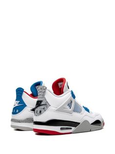 Shop Jordan Air Jordan 4 What The with Express Delivery - FARFETCH Jordan Air 4, Cute Jordans, Nike Shoes Air Force, Blue Jordans, Jordan 4s, White Cement, All Nike Shoes, Black Cement, High Heel Sneakers