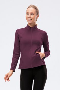 Color_Purple Bodysuit Dress, Plus Size Summer, Collar Designs, Thermal Insulation, Sporty Look, Track Jacket, Design Product, Track Jackets, Active Wear Tops