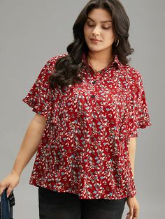 Blouse Man, Womens Trendy Tops, Ruffle Sleeve Blouse, Elegant Pattern, Fall Color, Maroon Color, Cool Sweaters, Plus Size Blouses, Trendy Tops