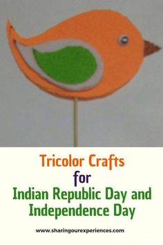 Tricolor Bird for Republic/Independence day. Easy Republic Day craft. These paper birds can brighten up your day. Perfect for kids and adults. Easy to decorate preschool board or an easy preschool prenursery craft for toddlers, preschoolers and young kids. #republicday #crafts #craftsforkids #Craftsforkidstomake #popsiclestickcrafts #papercrafts #DIY #Flowers#kidsactivities #kidsactivitiesblog #kidsactivity #toddleractivities #toddlercrafts #preschoolers #preschoolcrafts #preschoolactivities Republic Day Crafts For Kids, Easy Independence Day Crafts For Kids, Lohri Craft, Republic Day Craft Ideas For Kids, Independence Day Activities For Kids, Craft For Kids With Paper, Republic Day Craft, Bird Crafts Preschool