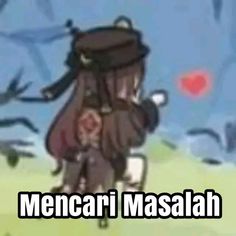 Hu tao stiker Indo Meme, Touhou Anime