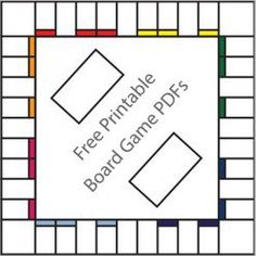 the free printable board game is shown with squares and rectangles on it