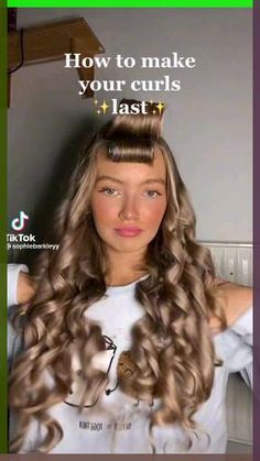 https://vm.tiktok.com/ZMFPD48FL/ How To Curl Hair Properly, How To Make Ur Curls Stay, How To Do A Bump In Your Hair, Curls For Thick Long Hair, How To Curl Extra Long Hair, How To Curl The Bottom Of Your Hair, How To Make Heatless Curls Last All Day, Hair Styles For Crimped Hair, How To Make My Curls Last All Day