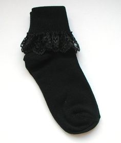 These lace socks are hot, hot, hot lately.  Maybe they are getting worn straight up with combat boots so the lace shows at the top? You tell me.  Sizes toddler to big girl. Black Lace Socks, Basic Girl, Indie Jewelry, Cute Socks, Navy Lace