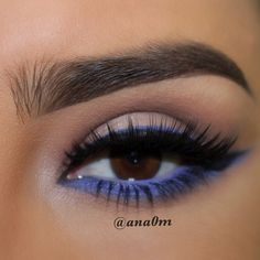 Previous post details 💙 @morphebrushes 35N & 35B palette @lagirlcosmetics gel eyeliner very black @anastasiabeverlyhills brow powder dark… Blue Waterline Makeup, Normal Makeup, Blue Smokey Eye, Prom Eye Makeup, Prom Makeup Looks, Blue Eyeliner, Rave Makeup, Yes Or No, Makeup Obsession