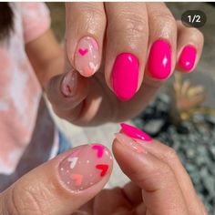 Red Nails Acrylic Design Long, Valentine Day Nails, Valentines Nail Art, Valentine Nails Pink, Nails Valentine, Valentines Nail, Vday Nails, Valentine Nail, Valentines Day Nails