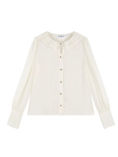 ❤︎French pure white jacket + blouse + high-waisted pants❤︎ White Fall Blouse For Office Wear, White Office Blouse For Fall, White Fall Office Blouse, White Blouse For Fall Daywear, White Blouse For Office Wear In Fall, White Office Wear Blouse For Fall, Feminine White Blouse For Fall, White Spring Office Blouse, White Spring Blouse For Office Wear