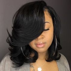 shoulder length bob weave Bob Quick Weave, Quick Weave, Lace Hair, Short Curly Hair, Bob Hairstyles, Hair Trends, Human Hair Wigs