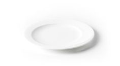 a white plate sitting on top of a table