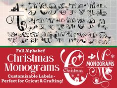 the christmas monograms are available for purchase