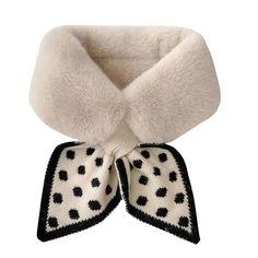 Knitted Faux Rabbit Fur Shawl Cross Scarf Collar Winter Collars and Scarves Neck Cover Women Luxury Collar For Women, Neck Cover, Elegant Scarves, Faux Fur Scarves, Winter Collars, Polka Dot Scarf, Fur Shawl, Mors Dag, Fur Scarf