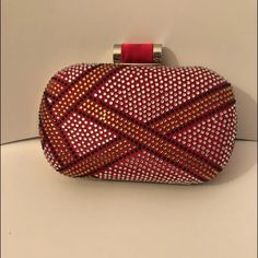 Accessorize Your Dress Or Outfit With This Cute, Sassy Clutch! Red Embellished Evening Bag, Glamorous Red Evening Clutch, Red Embellished Clutch For Formal Occasions, Red Embellished Party Bag, Glamorous Red Embellished Bag, Glamorous Red Clutch For Events, Elegant Red Embellished Evening Bag, Red Rhinestone Bags For Events, Red Rhinestone Evening Bag For Formal Occasions