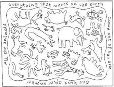 a drawing with animals and plants on it that says everything that moves on the earth