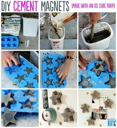 this is an image of how to make cement magnets