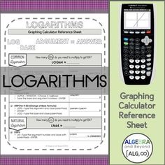 logariums graphing calculator reference sheet