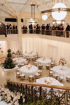 tables and chairs are set up for an event