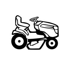 a black and white drawing of a motorbike with wheels on the front wheel