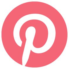 the pinter logo is in a pink circle with white letters and a black outline