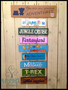 a wooden sign that says, you are my greatest adventure and jungle cruise funtassyland