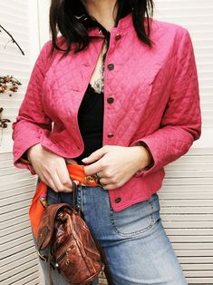 Vintage 90s pink cotton padded buttoned jacket Perfect for this season. Jacket is in great vintage condition. SIZE. Model usually wears UK 10-12. Item could fit UK 10-12. Please, check the measurements before buying. MEASUREMENTS: bust - 100 cm, length - 52 cm, sleeve - 58 cm, shoulder - 12 cm. 100% cotton. Color may differ slightly depending on the color calibration of the device you're viewing on. If You have more questions about products or shipping, please drop me a message. Wish You great s Cotton Quilted Winter Jacket, Vintage Cotton Quilted Jacket For Fall, Casual Cotton Quilted Jacket With Buttons, Fitted Cotton Quilted Jacket For Fall, Pink Blazer With Buttons For Winter, Retro Cotton Blazer For Winter, Casual Quilted Jacket With Buttons, Fitted Pink Outerwear With Buttons, Retro Pink Outerwear For Spring