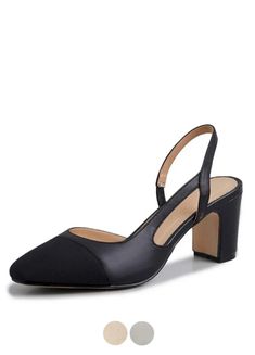 Upgrade your shoe game with Nayi women's square-heel pumps by USS Shoes. Crafted with genuine cow leather and a square toe shape, these pumps provide a perfect fit and stylish look. The microfiber lining and sheepskin insole adds comfort, while the TPR outsole ensures durability. Slip these on for high heel confidence all season long. Formal Slingback Pumps With Square Toe And Contrasting Heel, Square Toe Court Shoes For Summer Office Wear, Elegant Synthetic Block Heels With Square Toe, Leather Slingback Pumps With Square Toe And Contrasting Heel, Synthetic Block Heel Slingback Pumps For Office, Office Slingback Pumps With Block Heel In Synthetic, Summer Leather Court Shoes With Square Toe, Formal Synthetic Slingback Pumps With Square Toe, Elegant Heels With Ankle Strap In Polyurethane