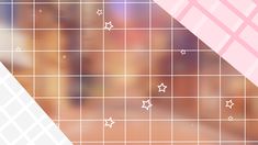 an abstract background with white stars on pink and beige squares, which are overlaided