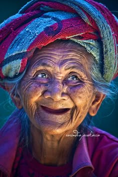 an old woman with a smile on her face and the caption reads, because of your smiles you make life more beautiful than those words